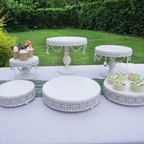Piece ivory white cake - 6, stand