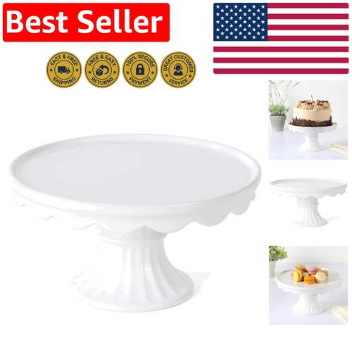 Elegant white pedestal - elegant, 10"